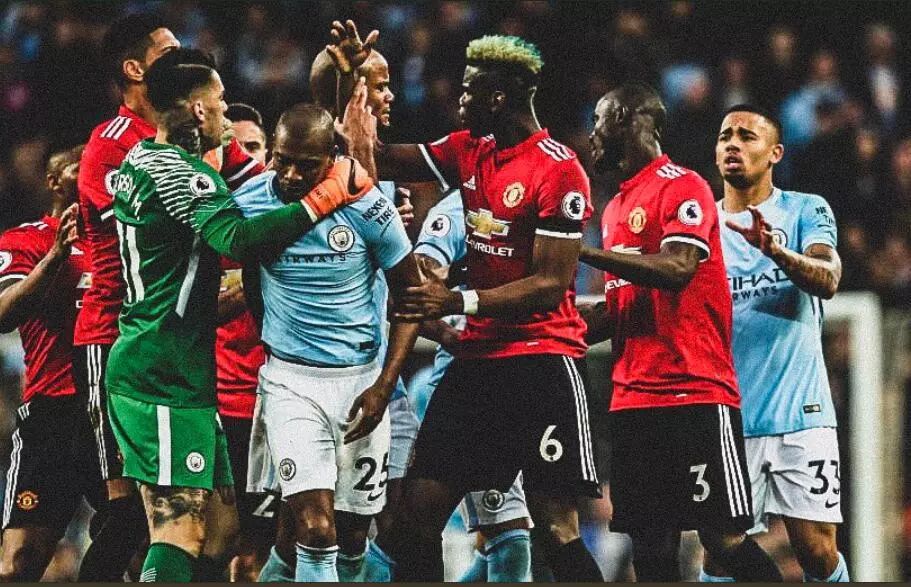  曼城德比大战三球完胜曼联  